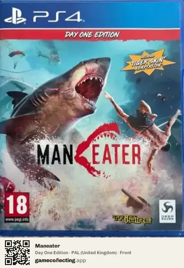 Maneater PlayStation 4, United Kingdom box front