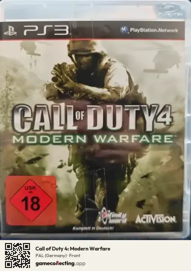 Call of Duty 4: Modern Warfare PlayStation 3, Germany box front