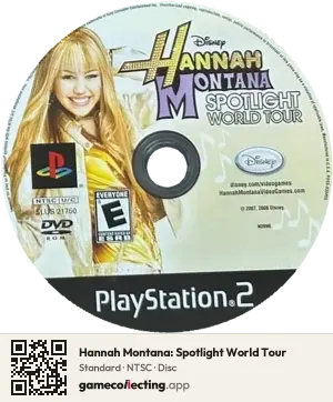 Hannah Montana: Spotlight World Tour PlayStation 2, NTSC disc
