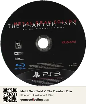Metal Gear Solid V: The Phantom Pain PlayStation 3, Asia disc