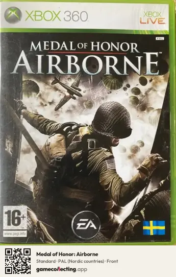 Medal of Honor: Airborne Xbox 360, Nordic countries box front