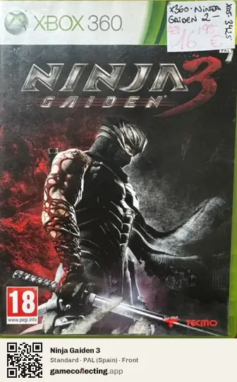 Ninja Gaiden 3 Xbox 360, Spain box front