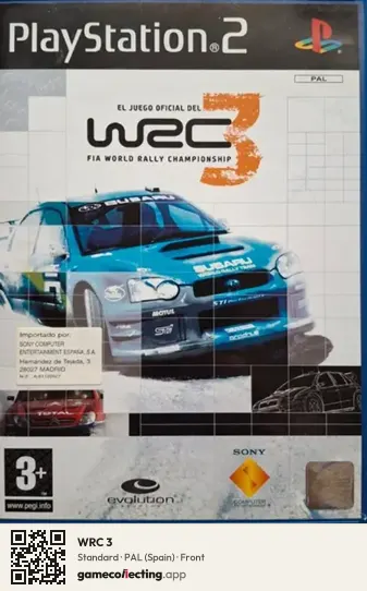 WRC 3 PlayStation 2, Spain box front