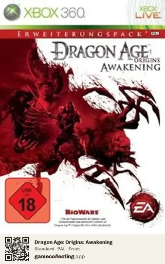 Dragon Age: Origins: Awakening Xbox 360, PAL box front