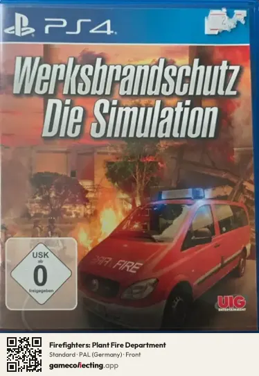 Firefighters: Plant Fire Department PlayStation 4, Germany box front
