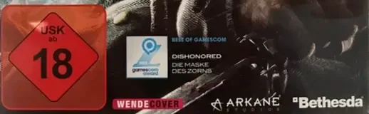 Dishonored, the USK square on its front