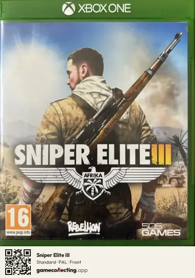 Sniper Elite III Xbox One, PAL box front