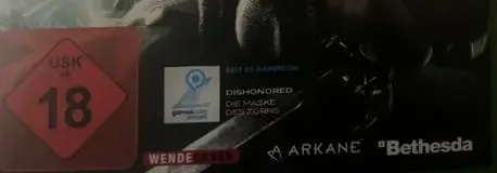 Dishonored, the USK square on its front