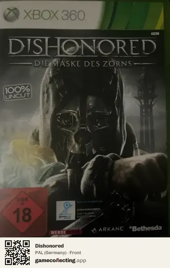 Dishonored Xbox 360, Germany box front