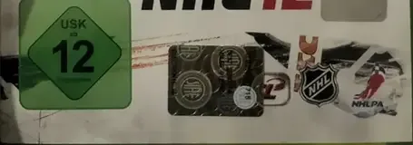 NHL 12, the USK square on its front