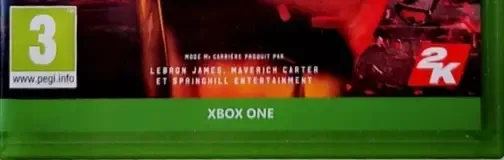 NBA 2K20, the PEGI square on its front