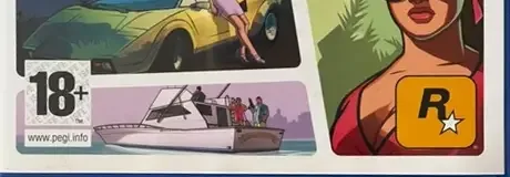 Grand Theft Auto: Vice City Stories, the PEGI square on its front