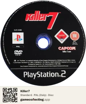 Killer7 PlayStation 2, PAL disc