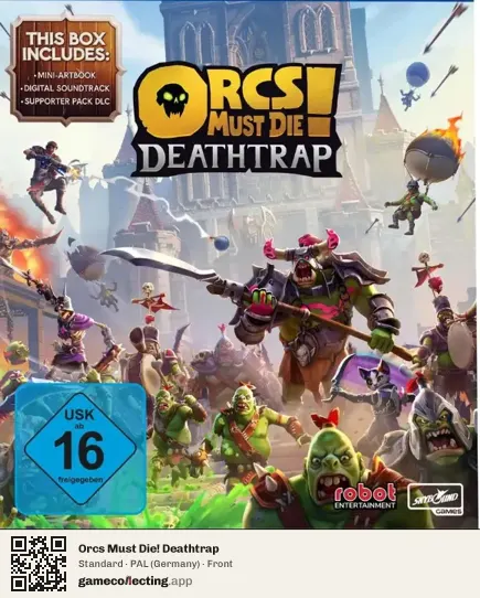 Orcs Must Die! Deathtrap PlayStation 5, Germany box front