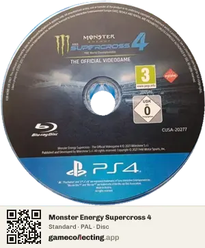 Monster Energy Supercross 4 PlayStation 4, PAL disc