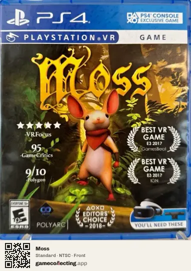Moss PlayStation 4, NTSC box front