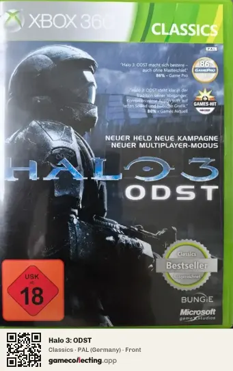 Halo 3: ODST Xbox 360, Germany box front