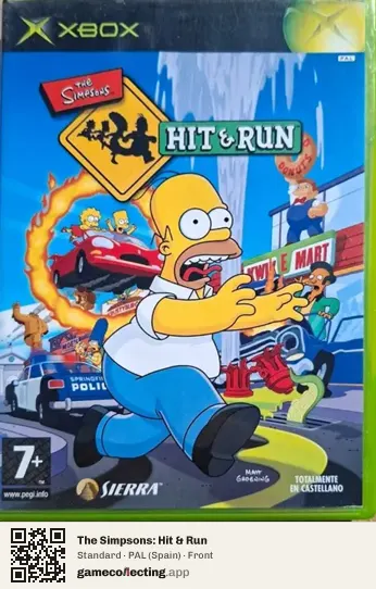 The Simpsons: Hit & Run Xbox, Spain box front