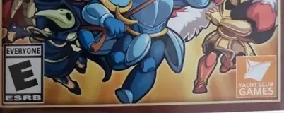 Shovel Knight: Treasure Trove, the ESRB box on its front