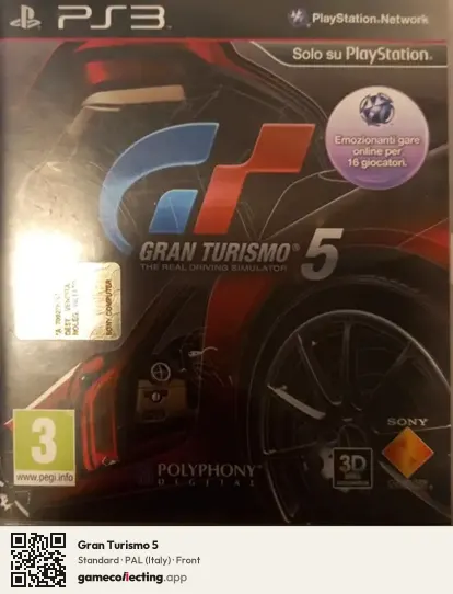 Gran Turismo 5 PlayStation 3, Italy box front