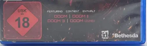 Doom Slayers Collection, the PEGI square on its front