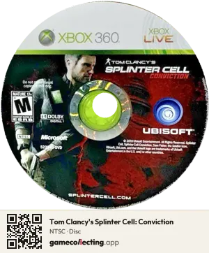 Tom Clancy's Splinter Cell: Conviction Xbox 360, NTSC disc