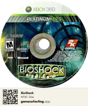 BioShock Xbox 360, NTSC disc