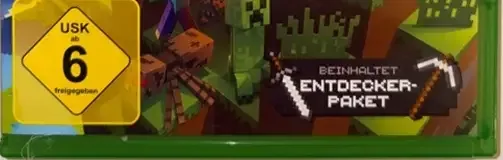 Minecraft, the USK square on its front