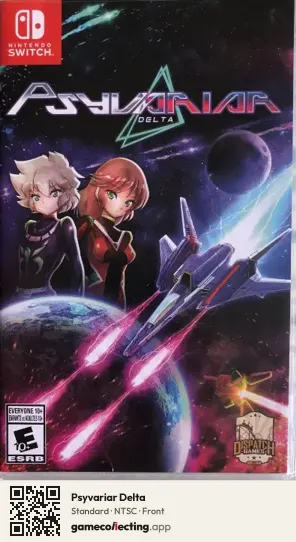 Psyvariar Delta Nintendo Switch, NTSC box front