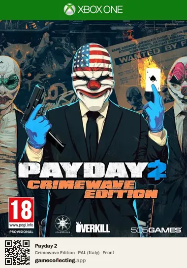 Payday 2 Xbox One, Italy box front