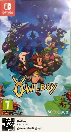 Owlboy Nintendo Switch, PAL box front