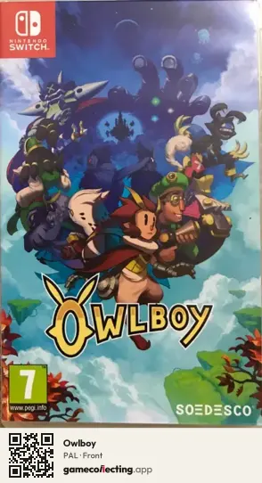 Owlboy Nintendo Switch, PAL box front