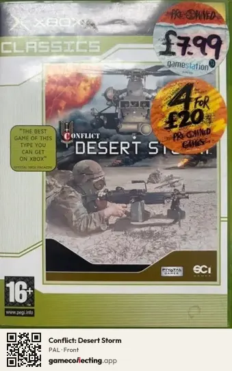 Conflict: Desert Storm Xbox, PAL box front