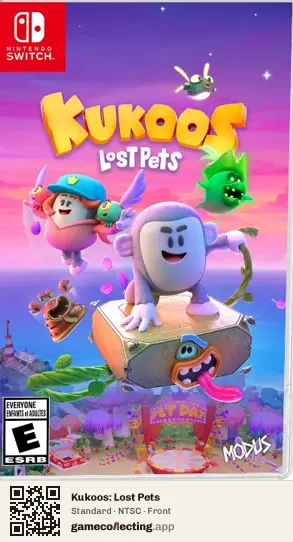 Kukoos: Lost Pets Nintendo Switch, NTSC box front