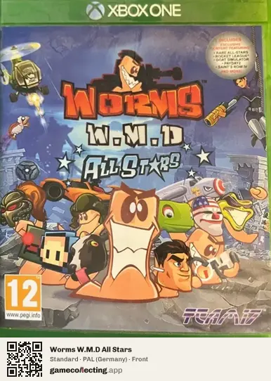 Worms W.M.D All Stars Xbox One, Germany box front