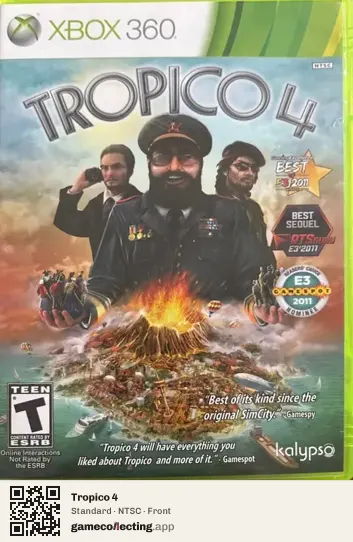 Tropico 4 Xbox 360, NTSC box front