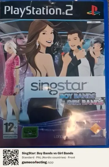 SingStar: Boy Bands vs Girl Bands PlayStation 2, Nordic countries box front