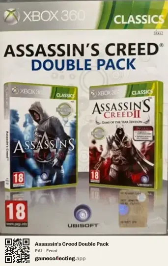 Assassin's Creed Double Pack Xbox 360, PAL box front
