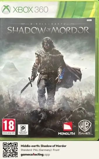 Middle-earth: Shadow of Mordor Xbox 360, Germany box front