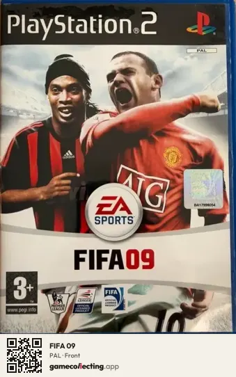 FIFA 09 PlayStation 2, PAL box front