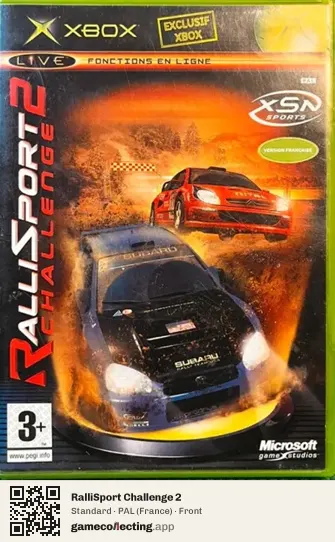 RalliSport Challenge 2 Xbox, France box front