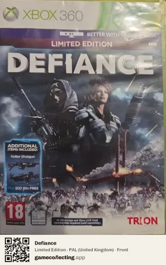 Defiance Xbox 360, United Kingdom box front