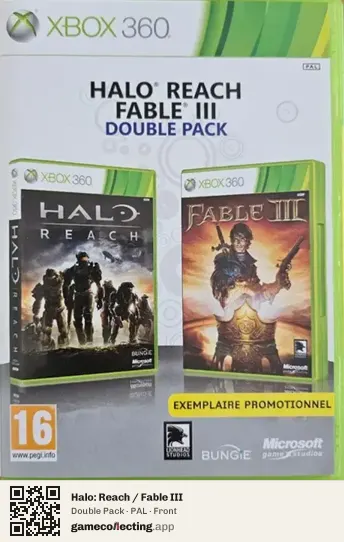 Halo: Reach / Fable III Xbox 360, PAL box front