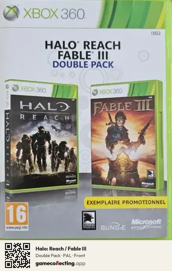 Halo: Reach / Fable III Xbox 360, PAL box front