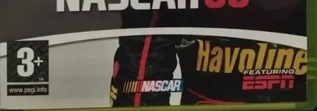 NASCAR 08, the PEGI square on its front