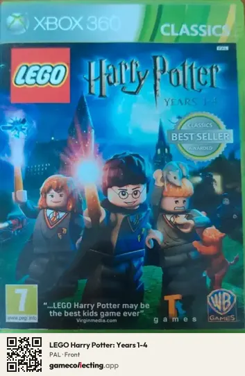 LEGO Harry Potter: Years 1-4 Xbox 360, PAL box front