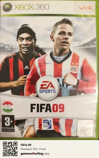 FIFA 09 Xbox 360, PAL box front