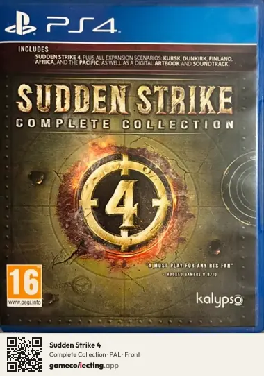 Sudden Strike 4 PlayStation 4, PAL box front
