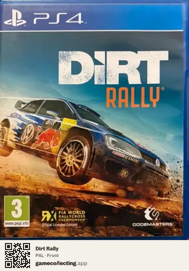 Dirt Rally PlayStation 4, PAL box front