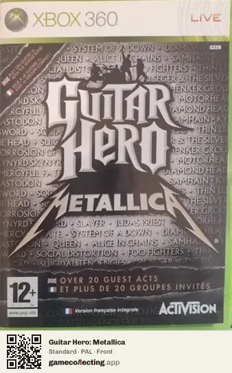 Guitar Hero: Metallica Xbox 360, PAL box front